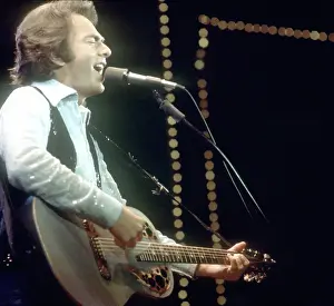 Neil Diamond Prints: Neil Diamond Playing Acoustic