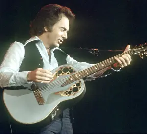 Neil Diamond Prints: Neil Diamond Playing Acoustic