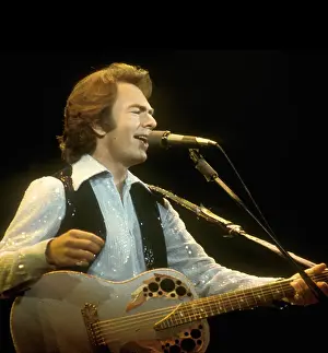 Neil Diamond Prints: Neil Diamond Playing Acoustic