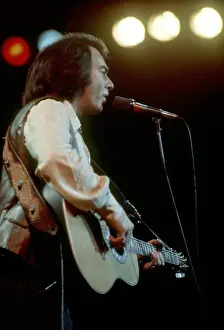 Neil Diamond Prints: Neil Diamond Playing Acoustic