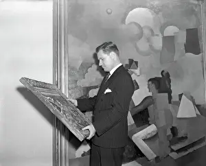 Elect Prints: Nelson A. Rockefeller Looking at Painting