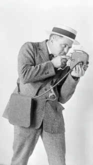 Baltimore Prints: Nelson Edwards with New Movie Camera