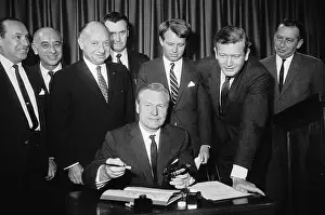 Jacob K Prints: Nelson Rockefeller Signing a Mass Transit Legislation