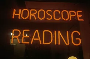 Vibrant Neon Art Collection: 'Neon Horoscope Reading sign in Los Angeles, CA'