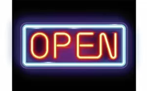 Images Dated 15th November 2018: Neon Open Sign
