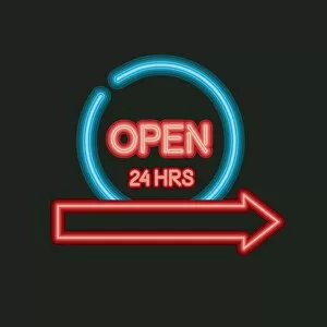 Images Dated 15th November 2018: Neon open sign