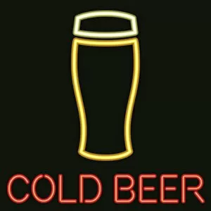 Images Dated 15th November 2018: Neon Sign Cold Beer Icon