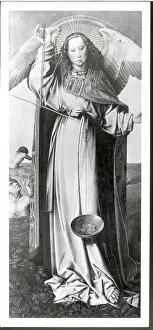 Coin Prints: Netherlandish Painting of Angel Weighing Coins On Scale