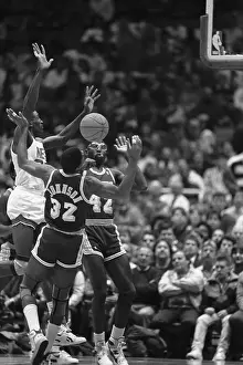 Nets and Lakers Team Players in Action