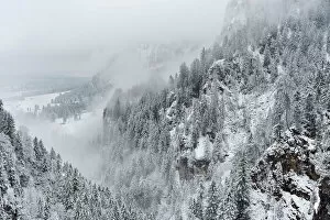 Images Dated 19th November 2016: Neuschwanstein valleys after a snowfall