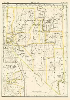 Images Dated 30th September 2017: Nevada map 1884