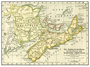 New Brunswick and Nova Scotia map 1898