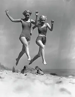 Malibu Prints: New Fox Film Players at the Beach