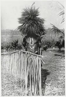 New Guinea Native Wearing Headdress