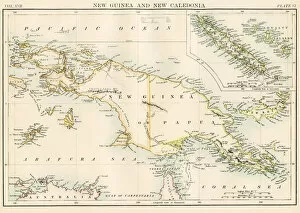 Images Dated 30th September 2017: New Gunia Papua map 1884