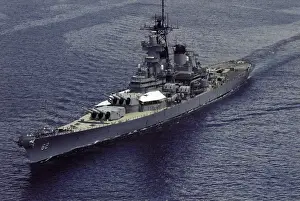 Philippines Prints: New Jersey Military Ship on the Water