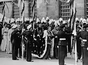 Amsterdam Prints: New Queen Juliana and Prince Bernhard During Ceremonial