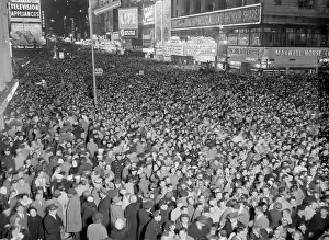 Reveler Prints: New Year's Crowd in Times Square, 1959
