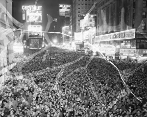 Reveler Prints: New Years Eve Crowd in Times Square