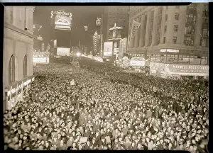 Cheering Prints: New Years Eve Crowd in Times Square