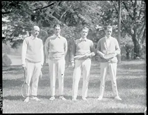 New York Bond Club Members at Tennis Exhibition