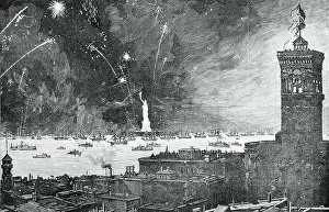 New York City Celebrating the Statue the Liberty
