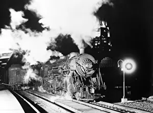 Buffalo Prints: New York City Train Stopping In Buffalo