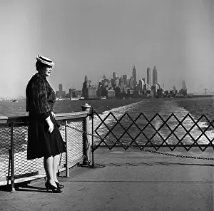 Brimmed Hat Prints: New York Ferry Ride