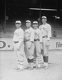 Infielder Prints: New York Giants Infielders in Uniform
