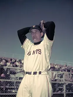 New York Giants Larry Jensen Pitching