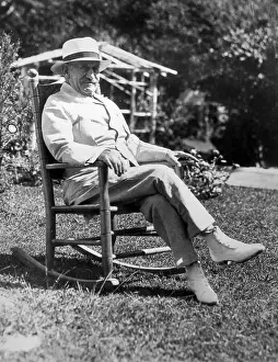 New York Lawyer Samuel H. Untermeyer Lounging on Lawn