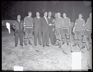 Prints of (Original Caption) Frozen Moments: A Journey Through Hockey History: New York Rangers Receiving Award