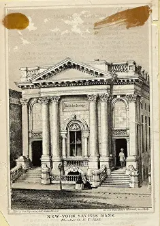Banking Prints: New York Savings Bank on Bleeker Street 1858
