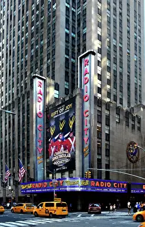 Prints of NEW YORK, NY - August 26, 2016: New York City's landmark Radio City Music Hall is an historic entertainment venue in Rockefeller Center in Midtown Mahnattan. (Photo by Robert Alexander/Getty Images) Where New York’s brightest moments take center stage: New York Street Scenes