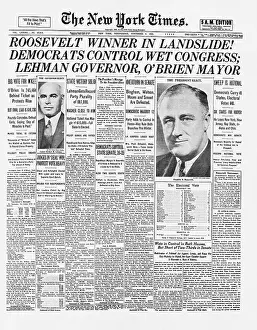 New York Times Proclaims FDR the Winner