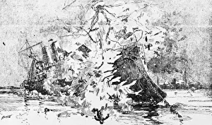 Headline Prints: New York World Headline/Illus Uss Maine