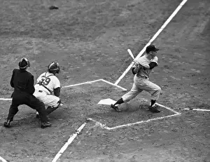 New York Yankee Mickey Mantle in the 1952 World Series