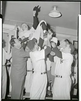New York Yankees Lifting Casey Stengel