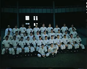 New York Yankees Posing in Uniform