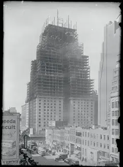 Lodgings Prints: New Yorker Hotel Being Built