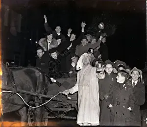 Cheering Prints: New Yorkers in Wagon on New Years
