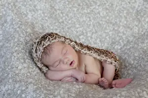 Eyes Closed Prints: Newborn baby, five days, asleep