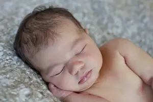 0 1 Month Prints: Newborn baby, five days, asleep