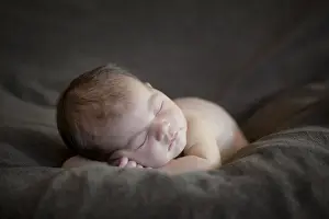 Newborn baby, five days, asleep