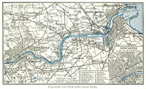Images Dated 26th October 2018: Newcastle upon Tyne city map 1895