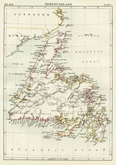 Canada Gallery: Newfoundland map 1884