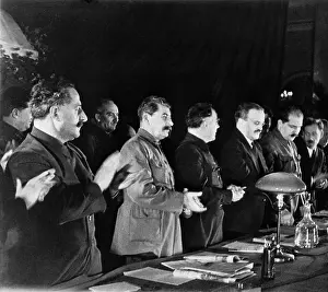 Kliment Yefremovich Voroshilov Prints: Newly Elected Soviet Meeting