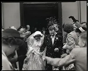 Exiting Prints: Newlyweds Leaving Church