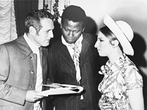 Prints of Paul Newman, Sidney Poitier, and Barbra Streisand announce the formation of their own movie production company, First Artists Production Company. 1969 A Legendary Career: Newman, Poitier, and Streisand Announce First Artists Production Company