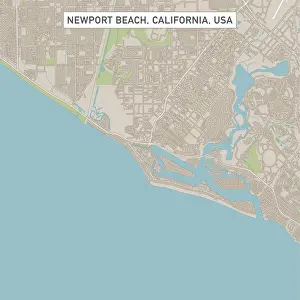 Newport Beach California US City Street Map